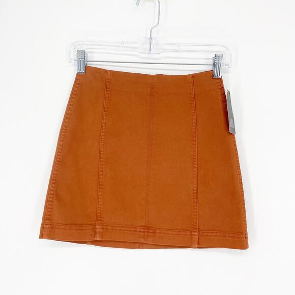 Wild Fable Brown A-Line Mini Skirt Size 00 - Picture 1 of 6